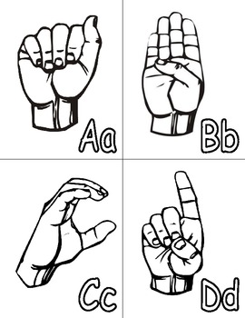 sign language alphabet cards by mrs kane teachers pay teachers