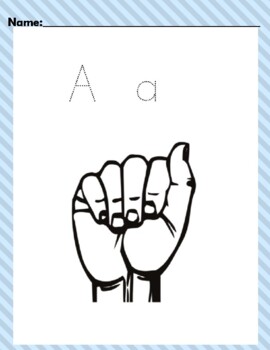 Preview of Sign Language Alphabet Coloring Pages Set