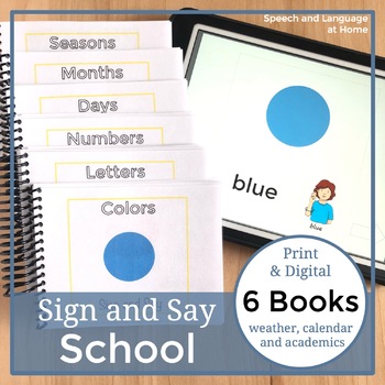 Preview of Sign Language Alphabet Colors Letters and Numbers Books Printable & Digital PDF