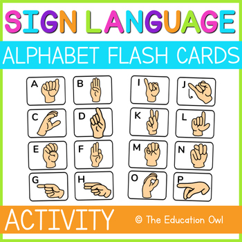 Sign Language Alphabet Flash Cards by Raindrops and Ravens | TPT