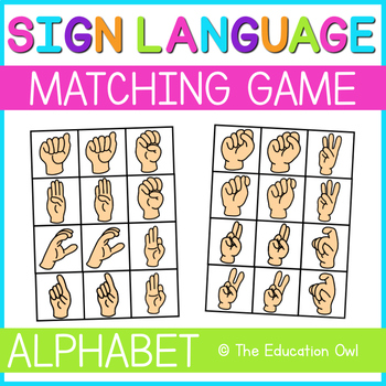 Preview of Sign Language Alphabet Matching Game