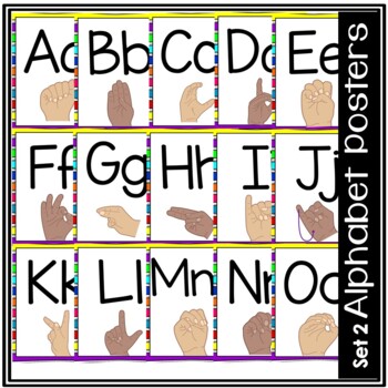 Sign Language Alphabet Posters (2 skin tones) by Making the Difference ...