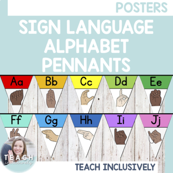 Preview of Sign Language Alphabet Pennant Posters