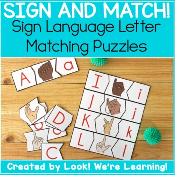 Preview of Sign Language Alphabet Puzzles: Sign, Spell, & Match!