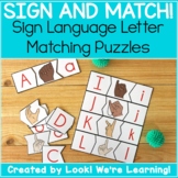 Sign Language Alphabet Puzzles: Sign, Spell, & Match!