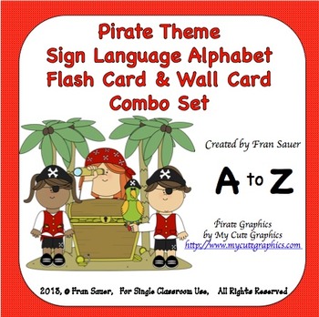 Pirate Alphabet Flash Cards - Pre-k and Kindergarten - Pirate Theme