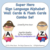 Sign Language Alphabet Wall Cards and Flash Cards Combo Se