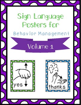 Preview of Sign Language Behavior Management Posters