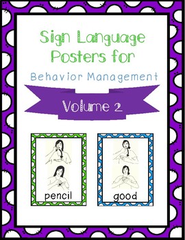 Preview of Sign Language Behavior Management Posters VOLUME 2