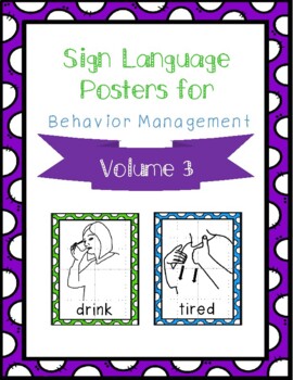 Preview of Sign Language Behavior Management Posters VOLUME 3