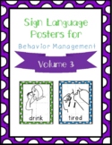 Sign Language Behavior Management Posters VOLUME 3