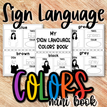 Preview of Sign Language Colors Book