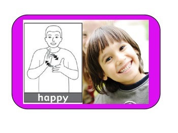 Preview of Sign Language Emotion Flash Cards