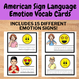 Sign Language Emotions Vocab cards - ASL Emotions - Speech