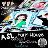 Sign Language Farmhouse Classroom Decor Colors and Questio