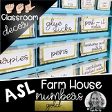 Sign Language Farmhouse Classroom Decor Toolbox GOLD