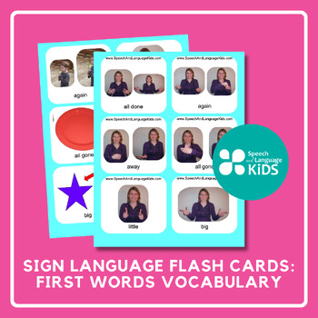Preview of Sign Language Flash Cards: First Words Vocabulary