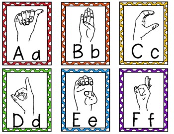 Sign Language Flashcards ABC's by April Willey | TpT