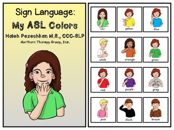 Preview of Sign Language: My ASL Colors Interactive Book and Activities