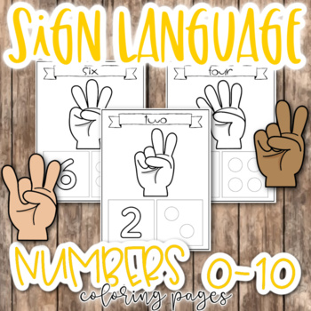 Preview of Sign Language Numbers Coloring Book