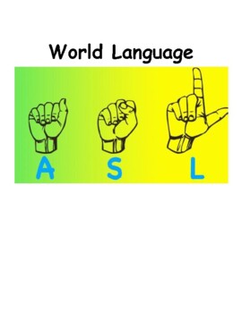 Preview of Sign Language Packet