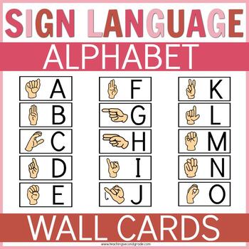 Sign Language Poster Wall Cards by Teaching Second Grade | TPT