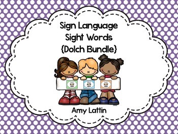 Preview of Sign Language Sight Words {Bundle}
