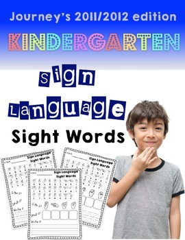 Preview of Sign Language Sight Words: Kindergarten