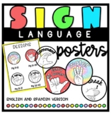 Sign Language Symbols English and Spanish