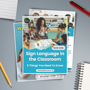 Preview of Sign Language in the Classroom SPED Visual Communication Verbal - NonVerbal