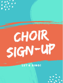 Preview of Sign Me Up For Choir!