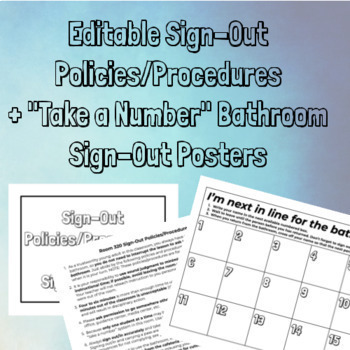 Preview of Sign-Out Policies/Procedures & Bathroom Management Kit