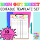 Sign Out Sheet & Tardy Tracker - Template Set Bundle | TPT