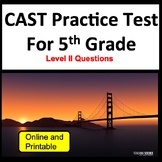CAST Practice Test for Science Test Prep 5th Grade Califor