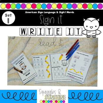 Preview of Sign, Write & Read Sight Words with American Sign Language (1)