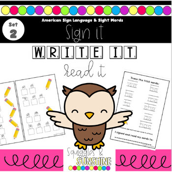 Preview of Sign, Write & Read Sight Words with American Sign Language for First Grade (2)