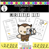 Sign, Write & Read Sight Words with American Sign Language