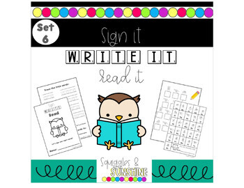 Preview of Sign, Write & Read Sight Words with American Sign Language for First Grade (6)