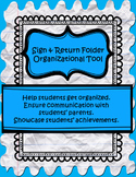 Sign and Return Folder Organizational Tool