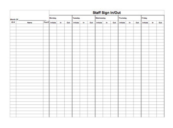 Sign-in Sheets for Staff by Maritza Good Idea | TPT