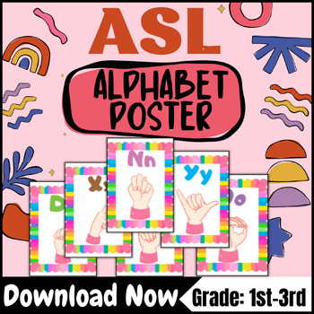 Preview of Sign language Hand Signals - Asl Alphabet Poster - Sign Language Alphabet - ASL