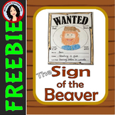 Sign of the Beaver Novel Study Free Wanted Poster Activity