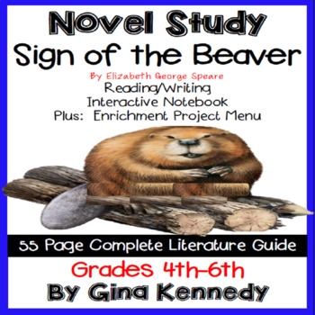 Preview of Sign of the Beaver Novel Study & Enrichment Project Menu; Digital Option