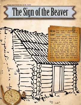 Preview of Sign of the Beaver — Hyperlinked PDF project to accompany novel
