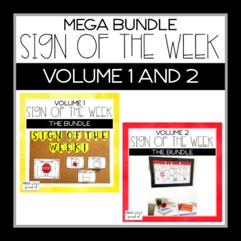 Preview of Sign of the Week Community Signs Curriculum Mega Bundle - Includes Volume 1 & 2