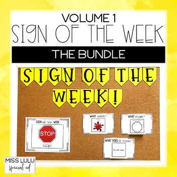 Preview of Sign of the Week Community Signs Curriculum Volume 1 Bundle