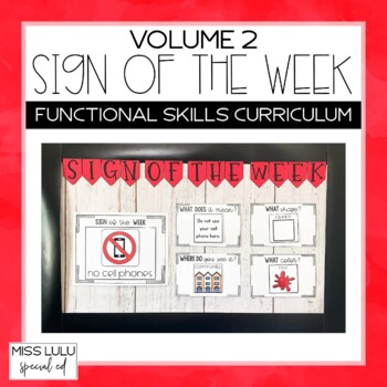 Preview of Sign of the Week Volume 2 Community Signs Curriculum for Special Education