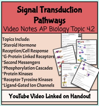 Preview of Signal Transduction Pathways Handout/Video Notes (AP Biology Topic 4.2)