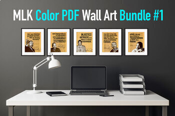 Preview of Signature Series Color Wall Art PDF - MLK Quote Bundle #1