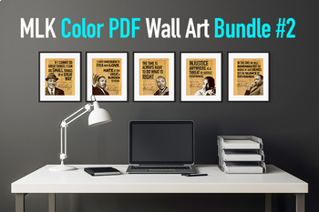 Preview of Signature Series Color Wall Art PDF - MLK Quote Bundle #2